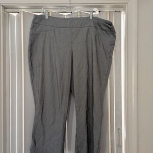 Hilary Radley Gray Capris Pin Strip Capri,Office Sz XXL